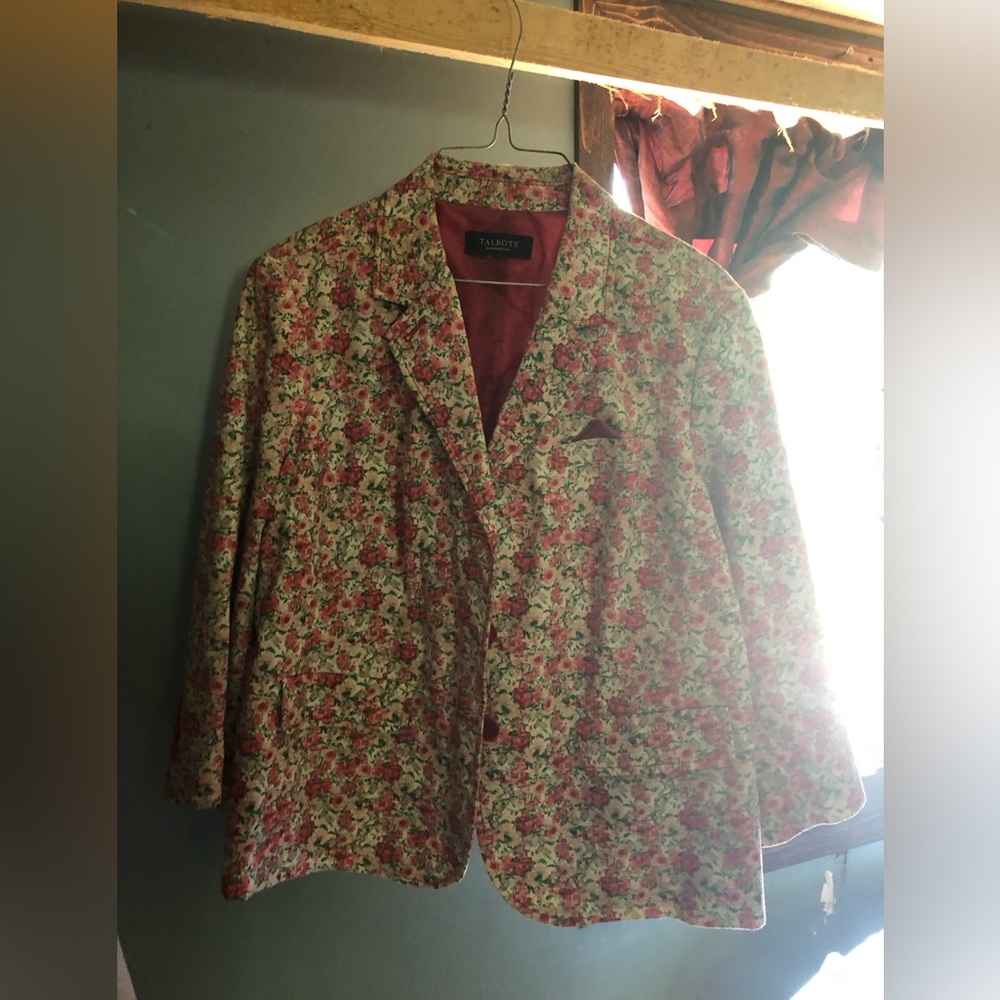 Talbots woman petite floral jacket